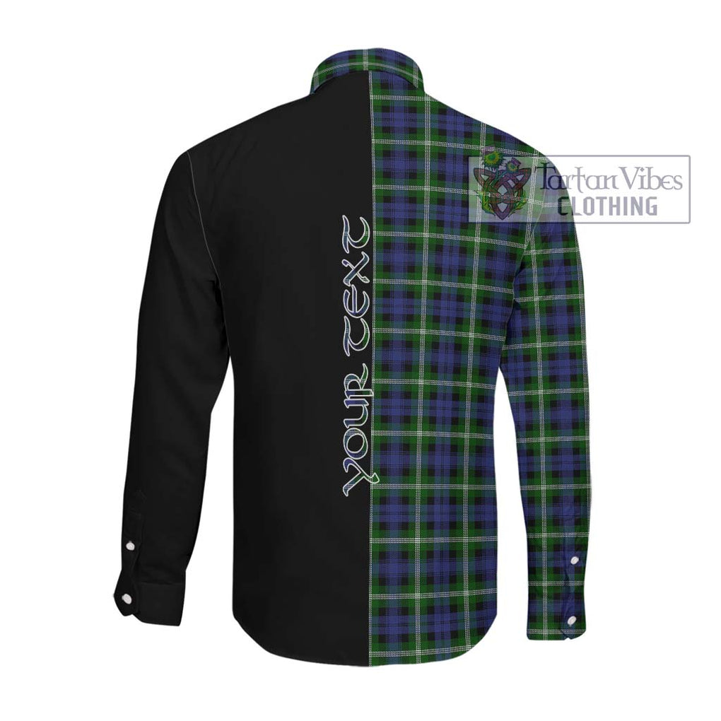 Baillie (Bailey) Tartan Long Sleeve Button Shirt with Family Crest and Half Of Me Style Men's Shirt - Tartanvibesclothing Shop