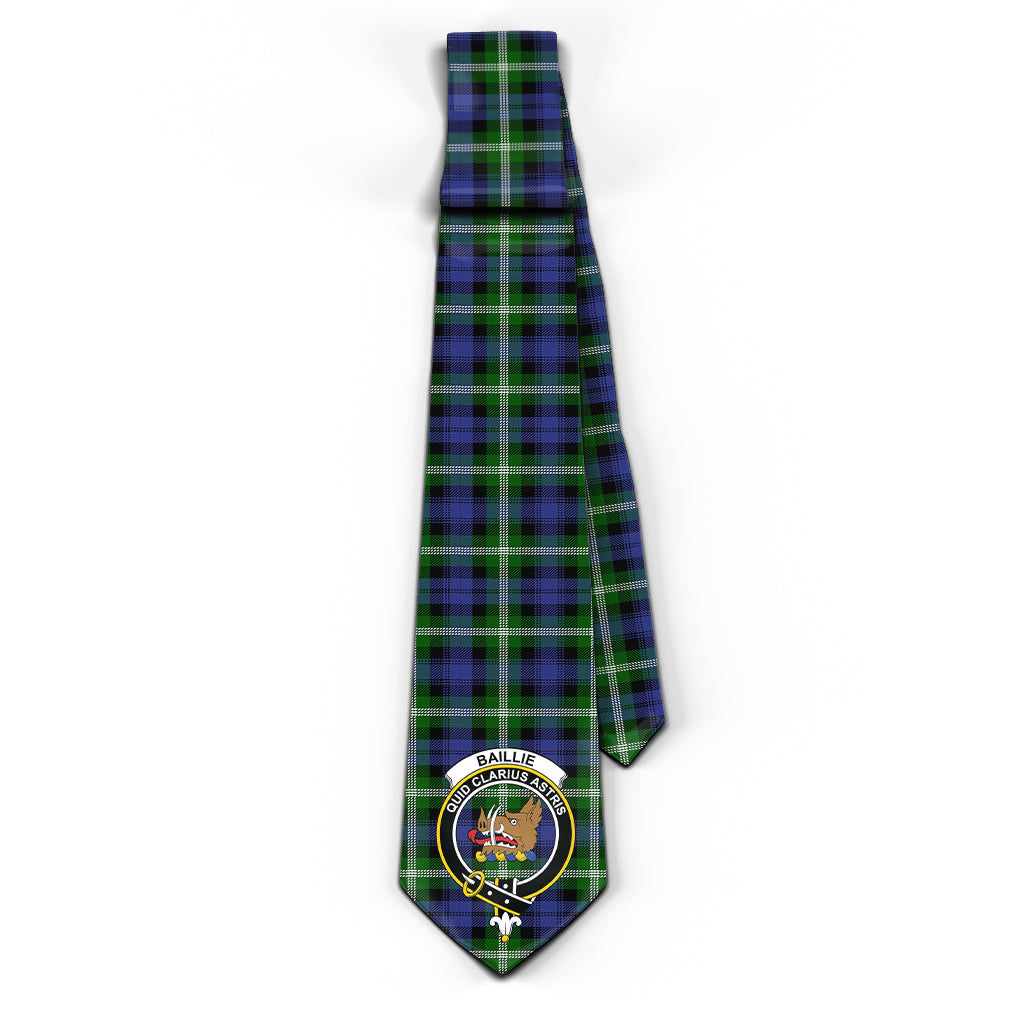 Baillie (Bailey) Tartan Classic Necktie with Family Crest - Tartan Vibes Clothing