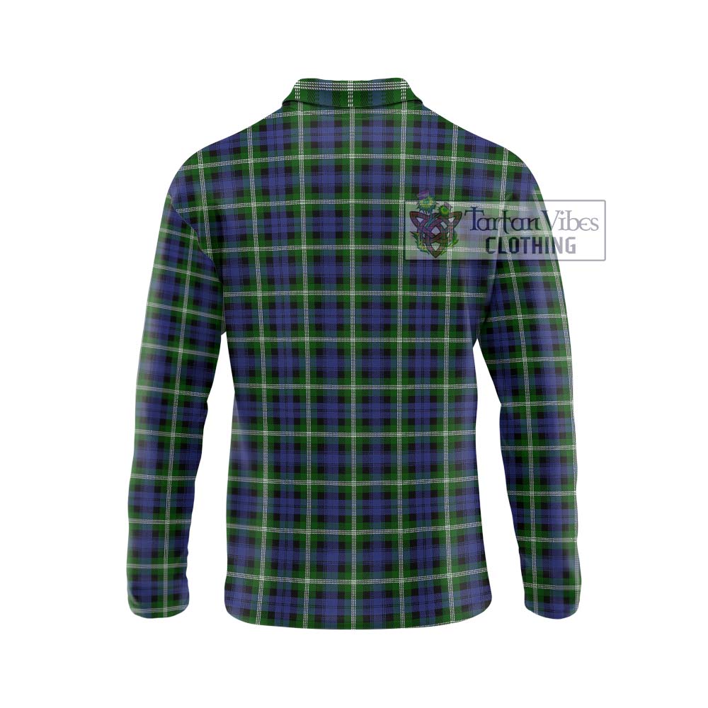 Baillie (Bailey) Tartan Long Sleeve Polo Shirt with Family Crest DNA In Me Style - Tartanvibesclothing Shop