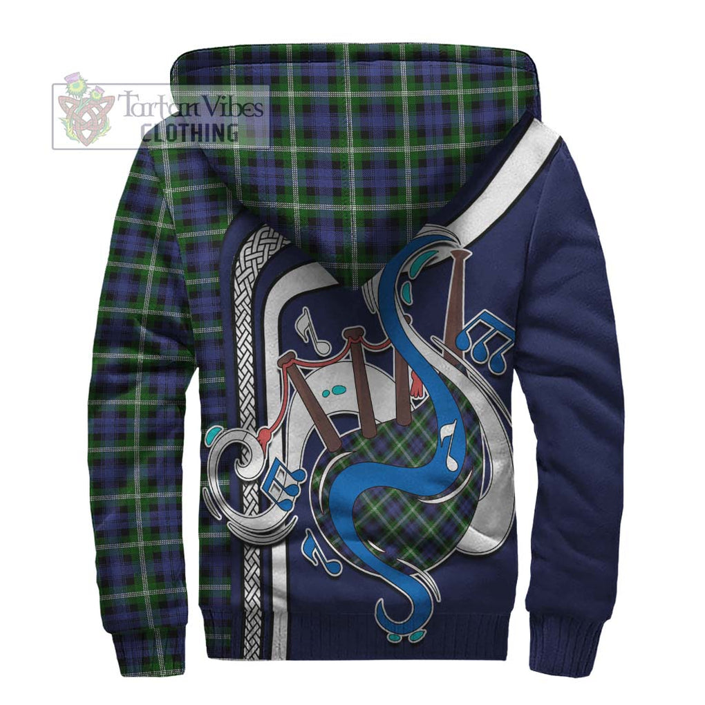 Baillie (Bailey) Tartan Sherpa Hoodie with Epic Bagpipe Style - Tartanvibesclothing Shop