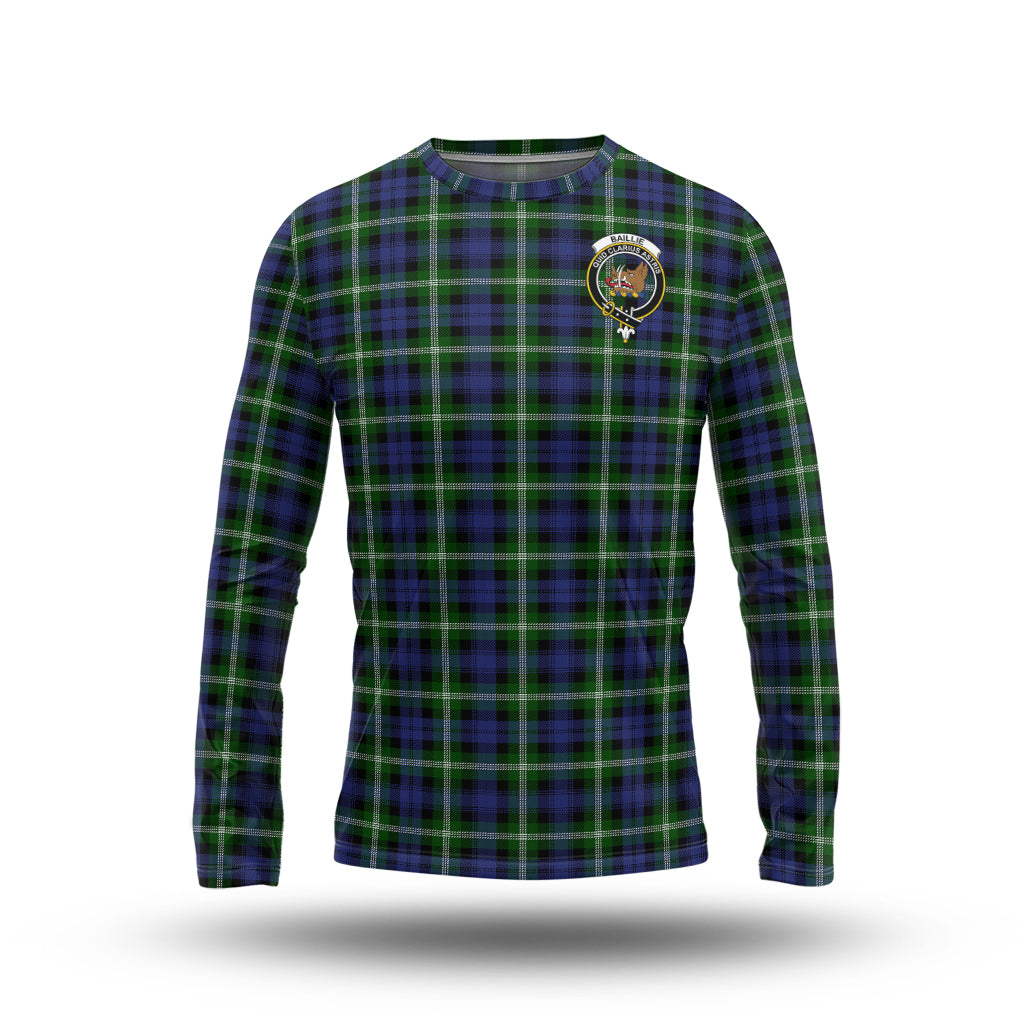 Baillie Modern Tartan Long Sleeve T-Shirt with Family Crest - Tartanvibesclothing