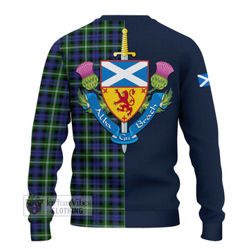 Baillie (Bailey) Tartan Ugly Sweater with Scottish Lion Royal Arm Half Style