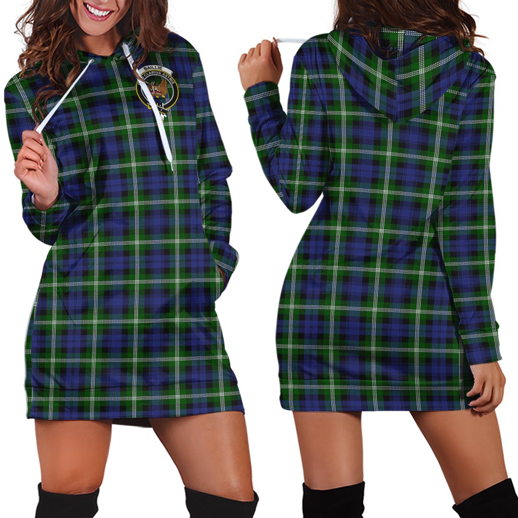 Baillie (Bailey) Tartan Hoodie Dress with Family Crest - Tartan Vibes Clothing