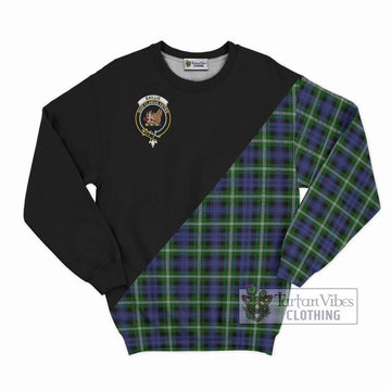 Baillie (Bailey) Tartan Sweatshirt with Family Crest and Military Logo Style