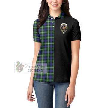 Baillie (Bailey) Tartan Women's Polo Shirt with Family Crest and Half Of Me Style