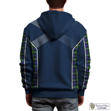 Baillie (Bailey) Tartan Hoodie with Family Crest and Scottish Thistle Vibes Sport Style