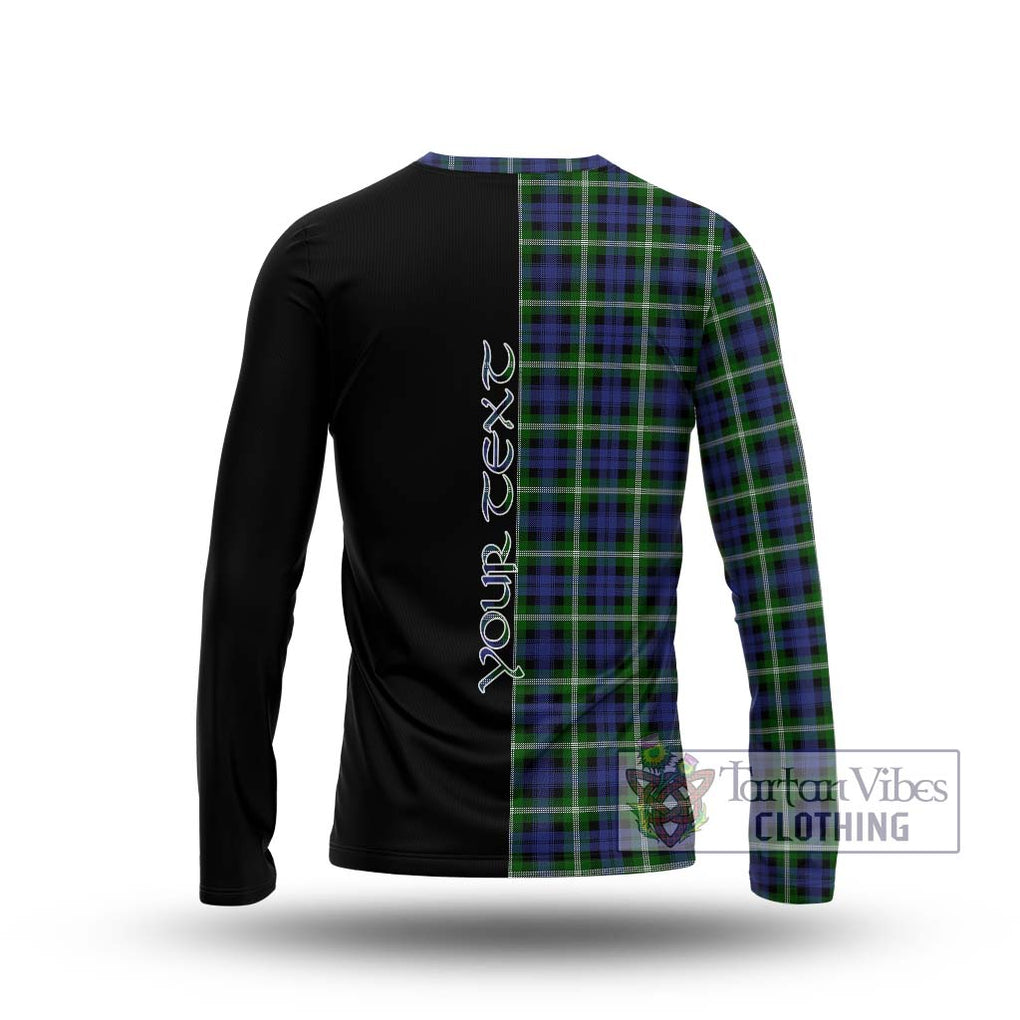 Baillie (Bailey) Tartan Long Sleeve T-Shirt with Family Crest and Half Of Me Style - Tartanvibesclothing Shop