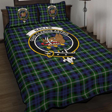 Baillie (Bailey) Tartan Quilt Bed Set with Family Crest