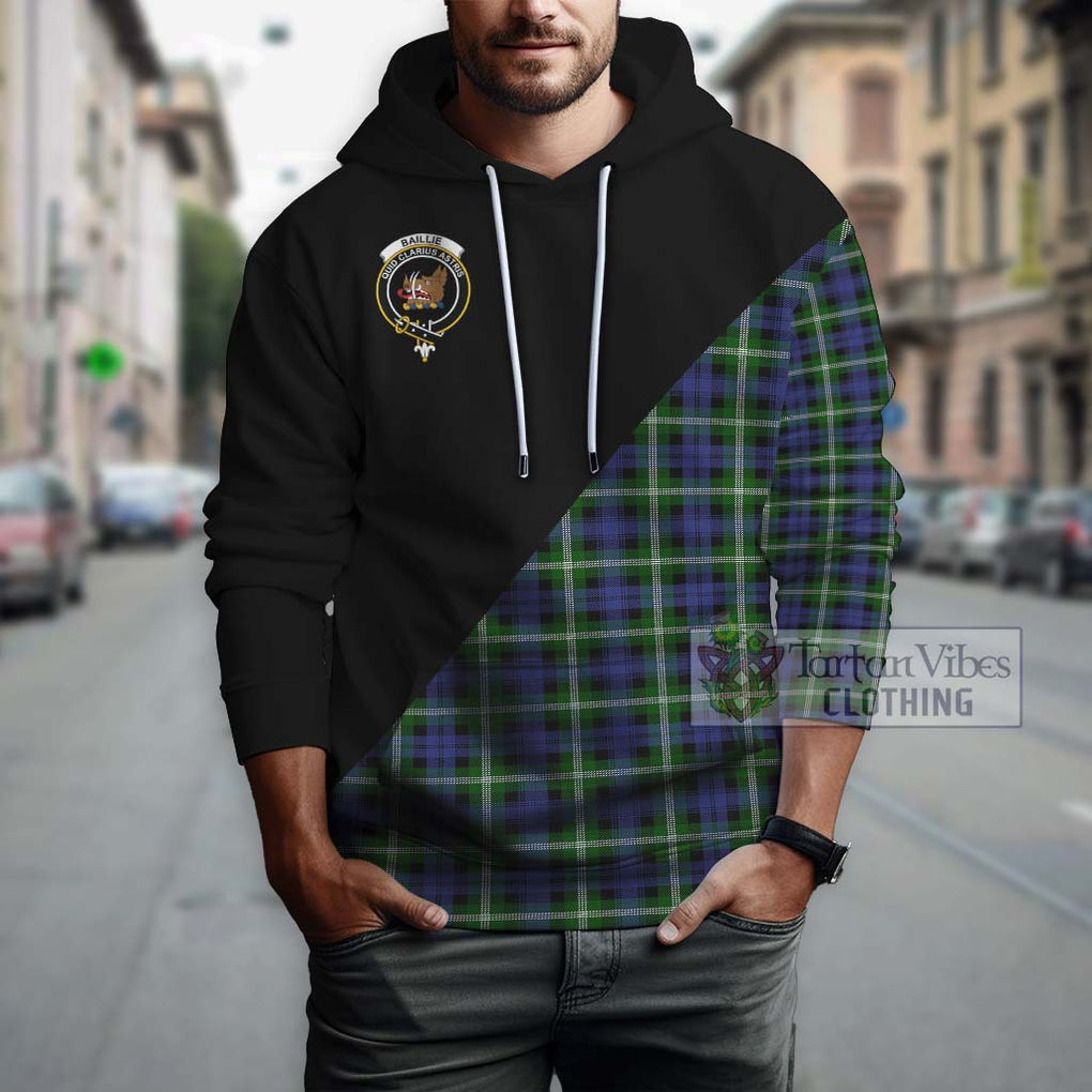 Baillie (Bailey) Tartan Hoodie with Family Crest and Military Logo Style - Tartanvibesclothing Shop