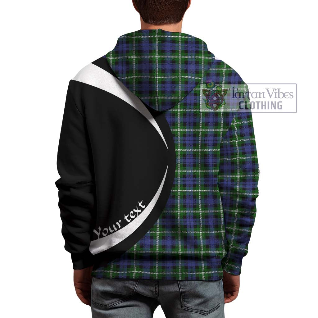 Tartan Vibes Clothing Baillie Modern Tartan Hoodie with Family Crest Circle Style