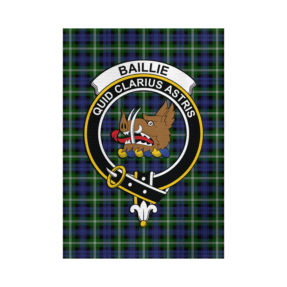 Baillie Modern Tartan Flag with Family Crest - Tartanvibesclothing