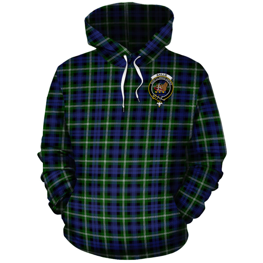 Baillie Modern Tartan Hoodie with Family Crest - Tartanvibesclothing