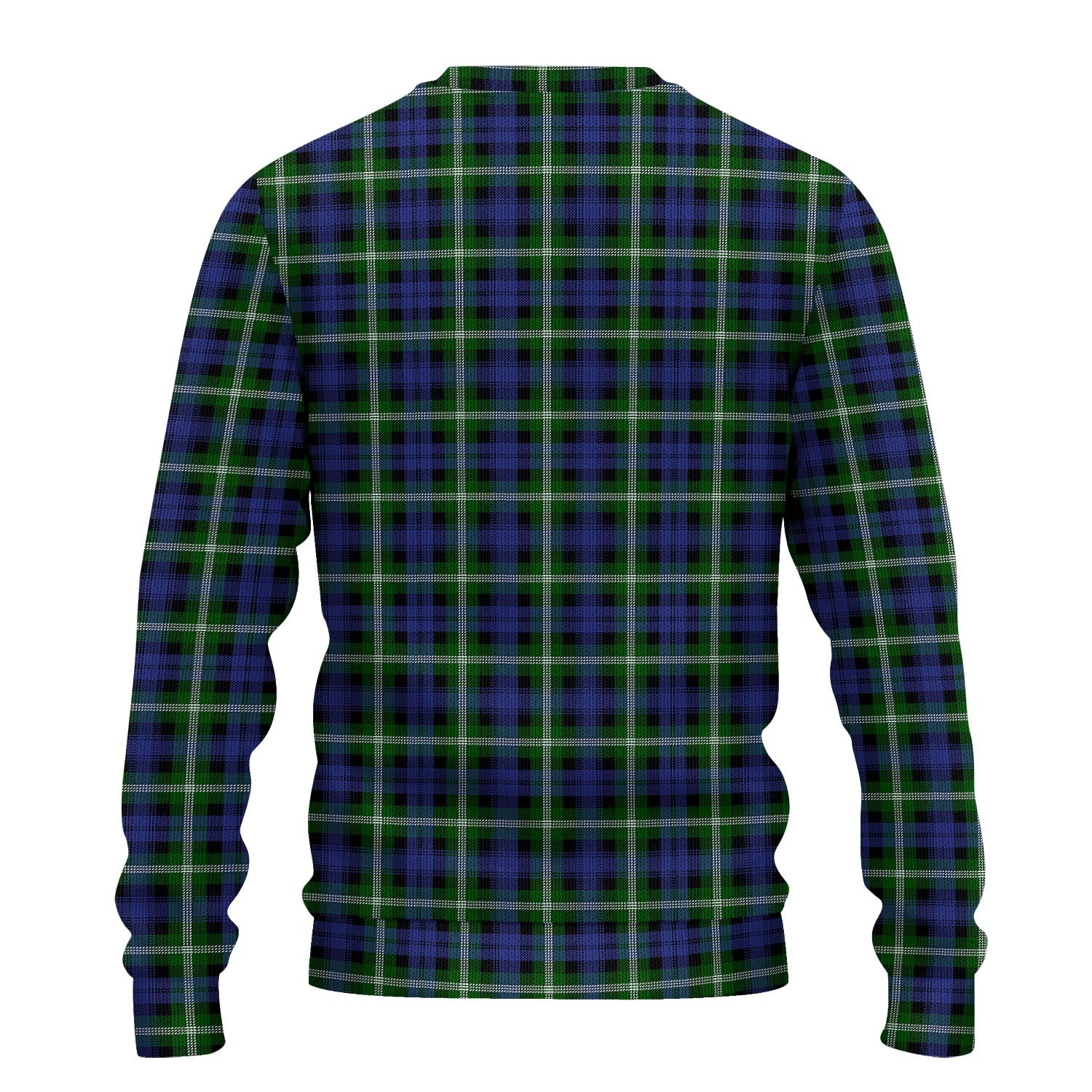 Baillie Modern Tartan Knitted Sweater with Family Crest - Tartanvibesclothing