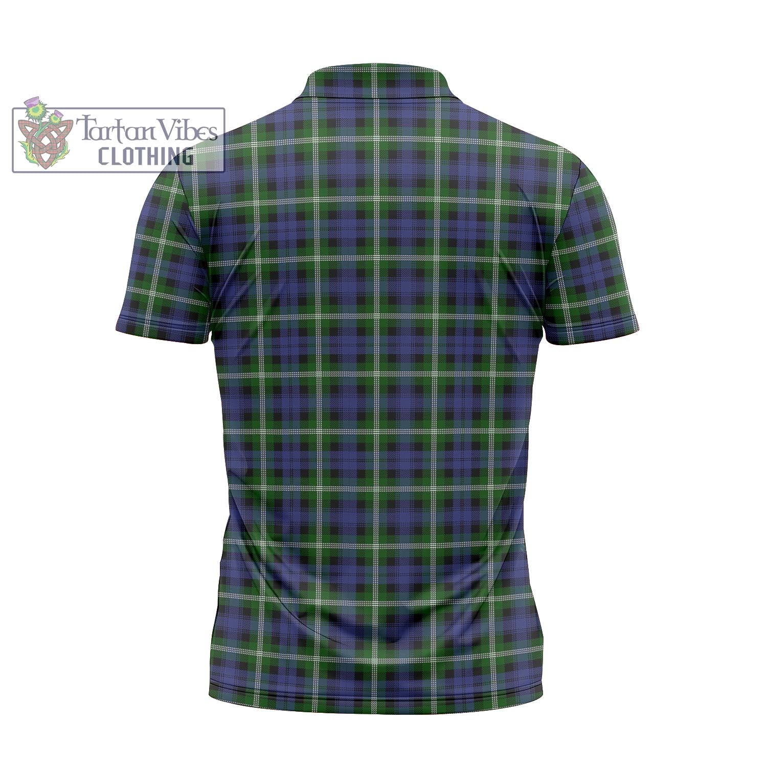 Tartan Vibes Clothing Baillie Modern Tartan Zipper Polo Shirt with Family Crest