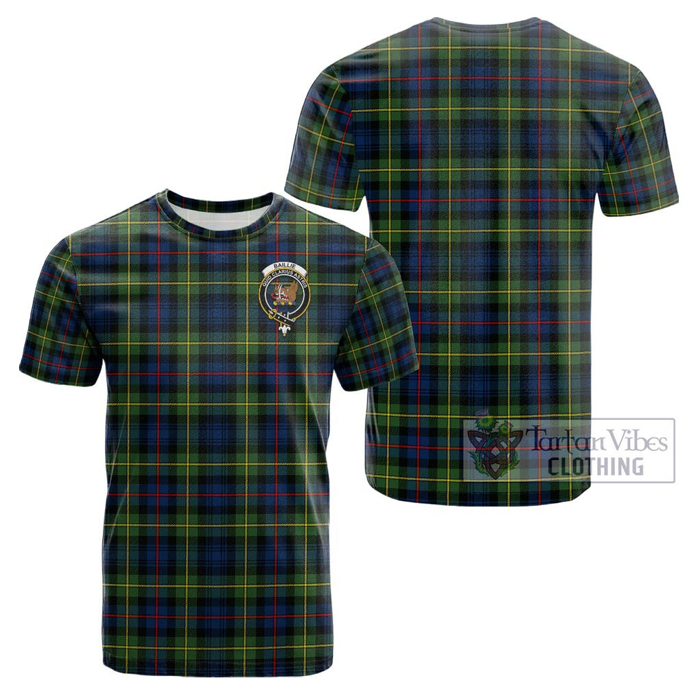 Baillie (Bailey) Tartan Cotton T-Shirt with Family Crest Kid's Shirt - Tartanvibesclothing Shop