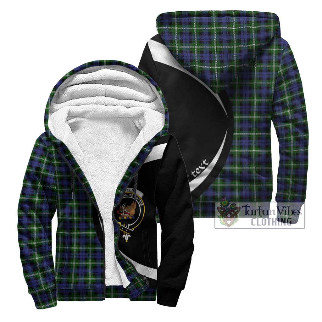 Baillie (Bailey) Tartan Sherpa Hoodie with Family Crest Circle Style Unisex - Tartan Vibes Clothing