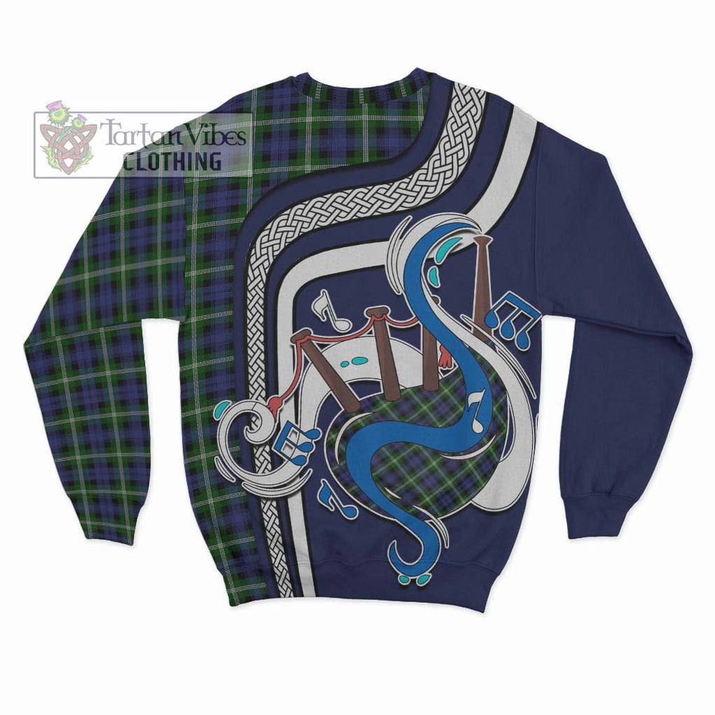 Baillie (Bailey) Tartan Sweatshirt with Epic Bagpipe Style - Tartanvibesclothing Shop