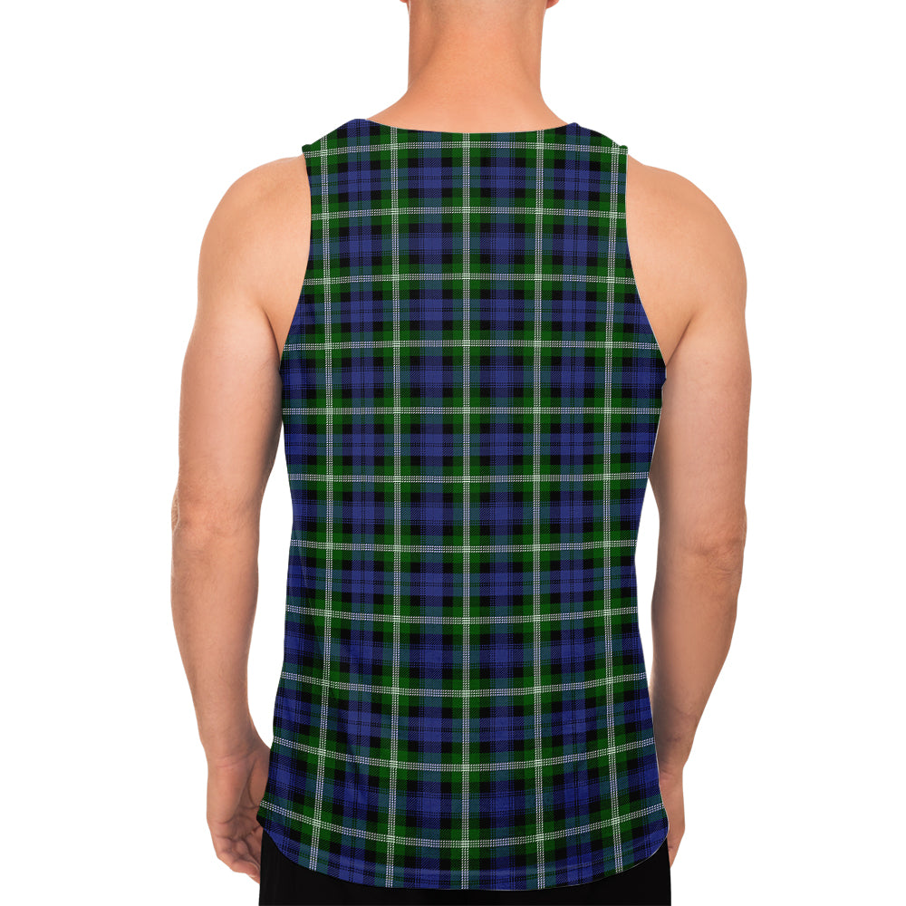 Baillie Modern Tartan Mens Tank Top with Family Crest - Tartanvibesclothing