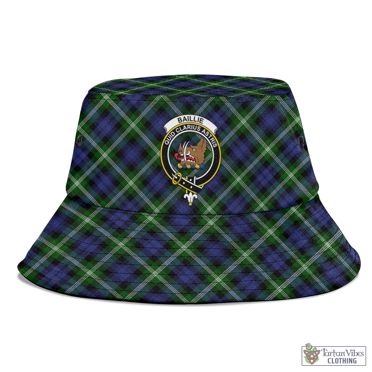 Tartan Vibes Clothing Baillie Modern Tartan Bucket Hat with Family Crest