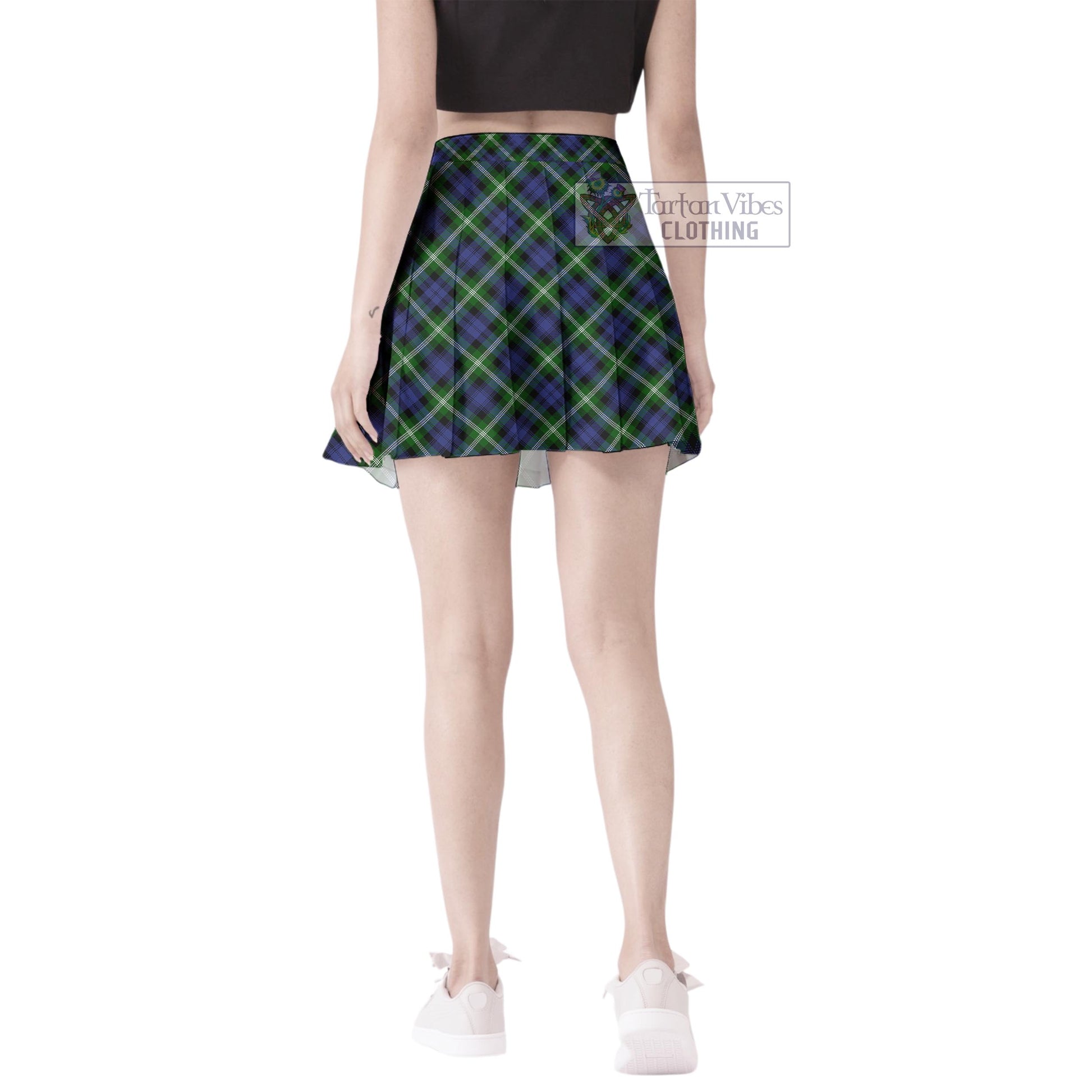 Tartan Vibes Clothing Baillie of Polkemmet Tartan Women's Plated Mini Skirt