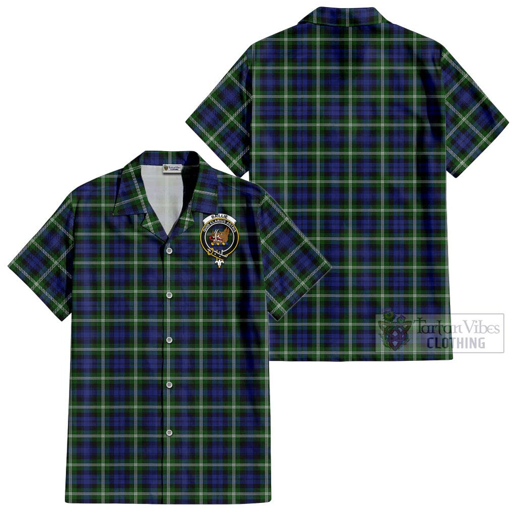 Baillie of Polkemmet Tartan Cotton Hawaiian Shirt with Family Crest Kid - Tartan Vibes Clothing