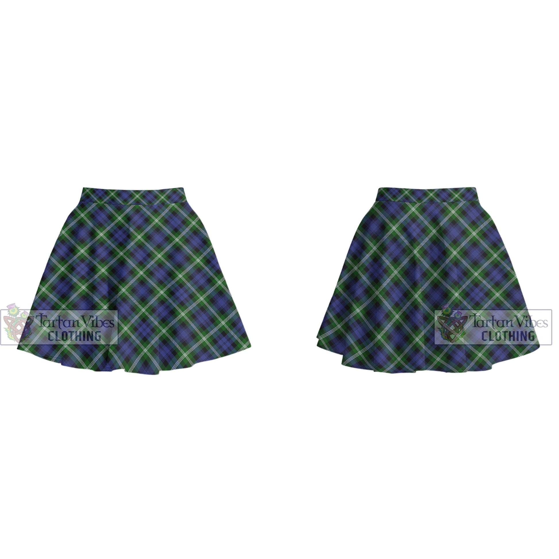 Tartan Vibes Clothing Baillie of Polkemmet Tartan Women's Plated Mini Skirt