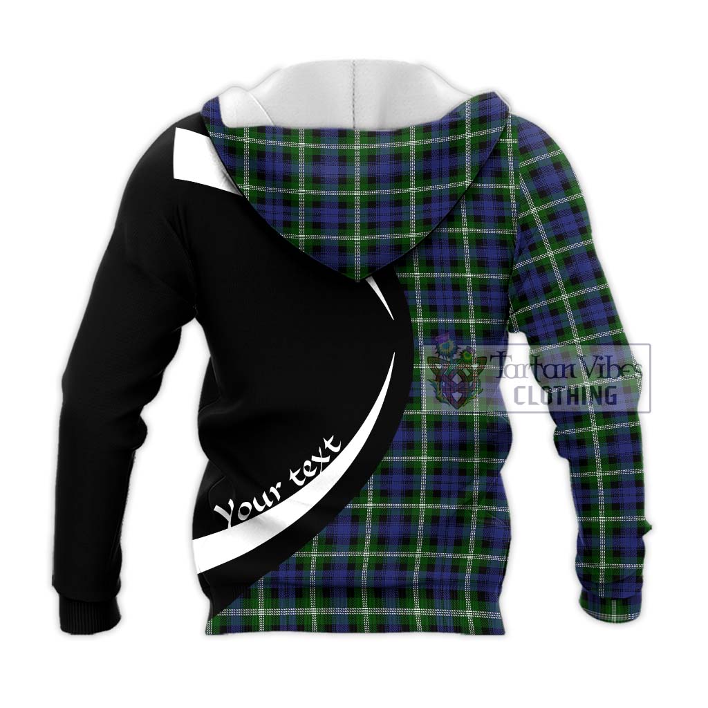 Baillie of Polkemmet Tartan Knitted Hoodie with Family Crest Circle Style - Tartan Vibes Clothing