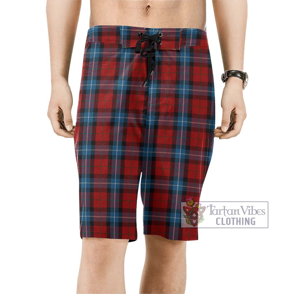 Baillie of Polkemmet Red Tartan Men's Board Shorts Men - Tartan Vibes Clothing