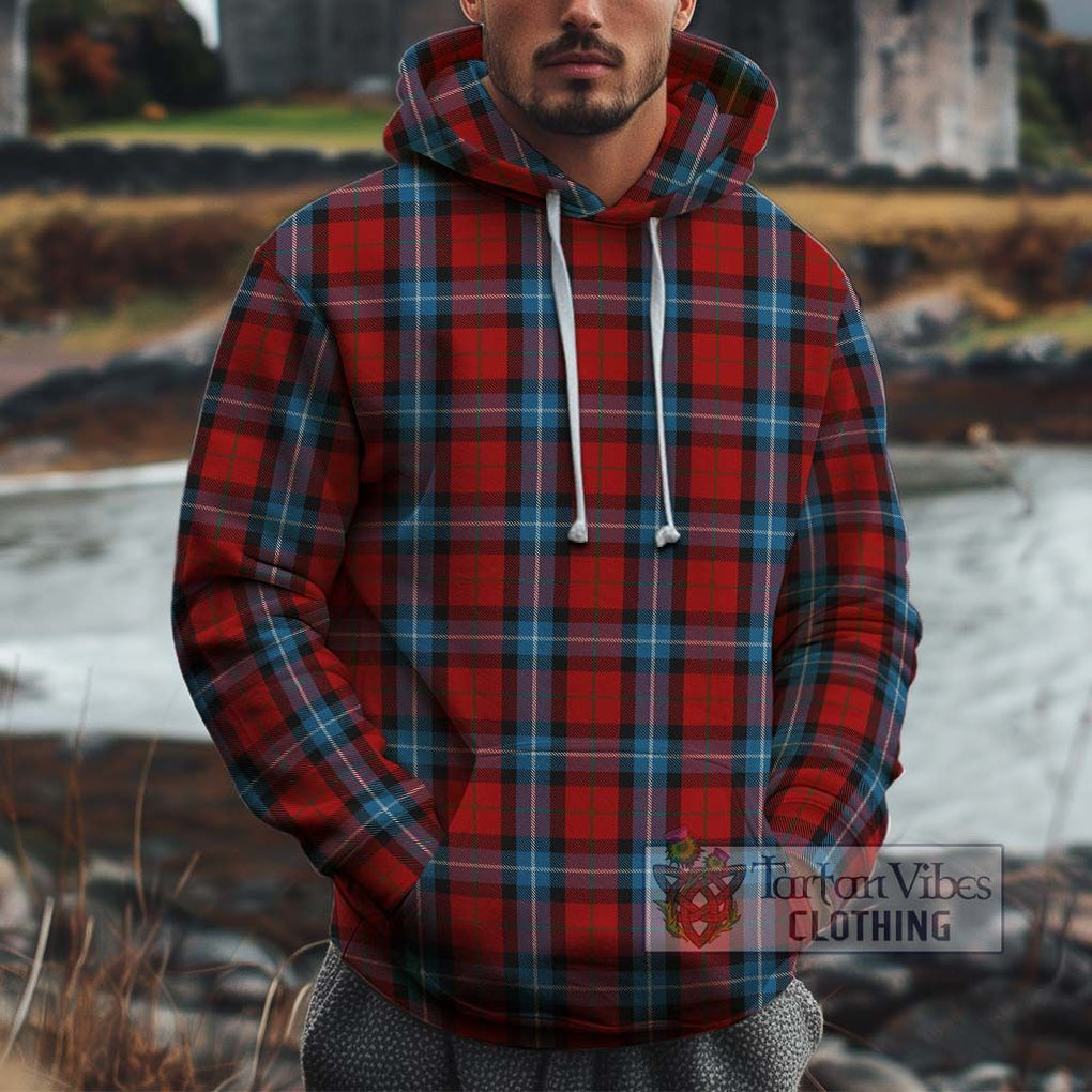 Baillie of Polkemmet Red Tartan Cotton Hoodie Pullover Hoodie XS - Tartan Vibes Clothing