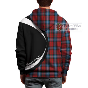 Baillie of Polkemmet Red Tartan Hoodie with Family Crest Circle Style