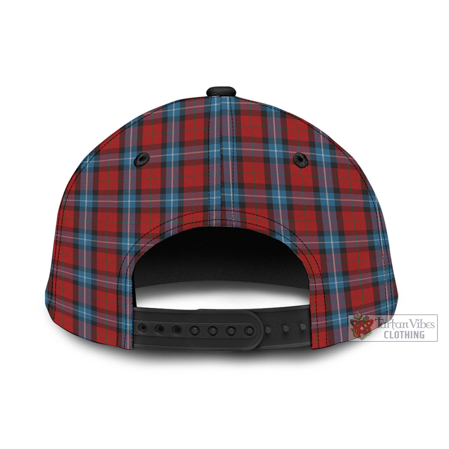 Tartan Vibes Clothing Baillie of Polkemmet Red Tartan Classic Cap with Family Crest In Me Style