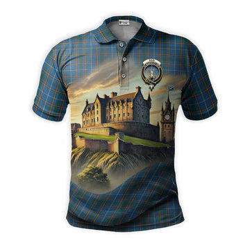 Bain Tartan Family Crest Polo Shirt with Scottish Ancient Castle Style Kid - Tartan Vibes Clothing