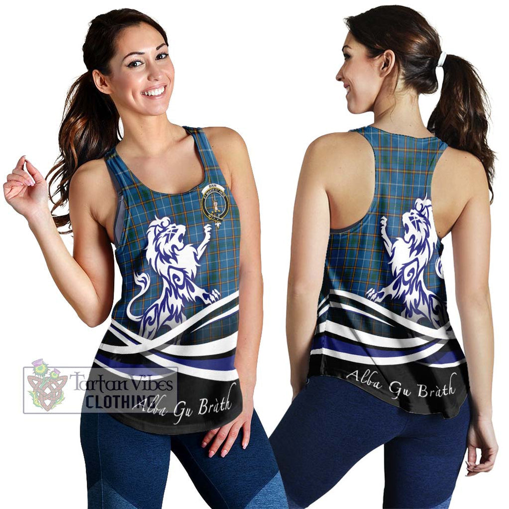 Bain Tartan Women's Racerback Tanks with Alba Gu Brath Regal Lion Emblem 4XL - Tartanvibesclothing Shop