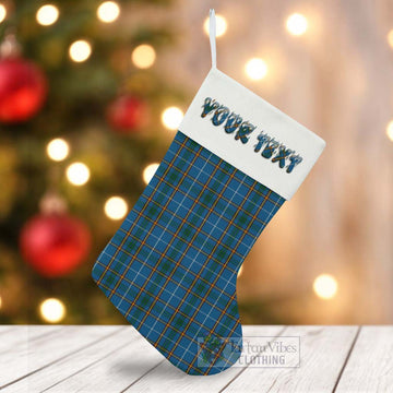 Bain Tartan Christmas Stocking with Personalized Text