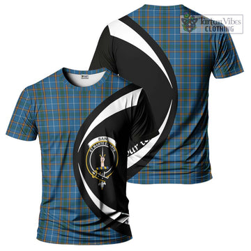 Bain Tartan T-Shirt with Family Crest Circle Style