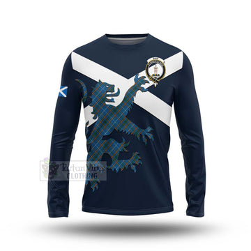 Bain Tartan Lion Rampant Long Sleeve T-Shirt Proudly Display Your Heritage with Alba Gu Brath and Clan Name Unisex - Tartan Vibes Clothing