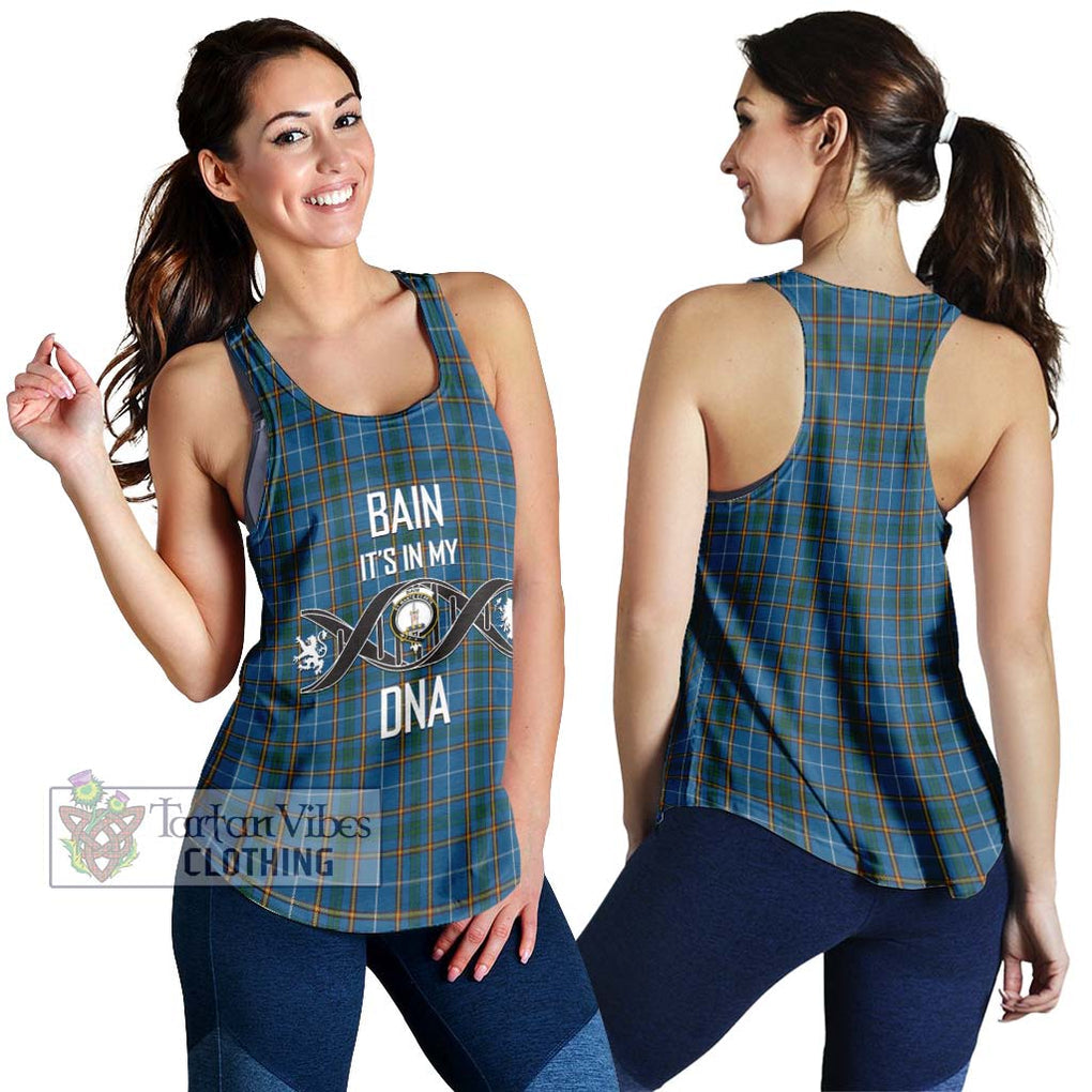 Bain Tartan Women's Racerback Tanks with Family Crest DNA In Me Style 4XL - Tartanvibesclothing Shop