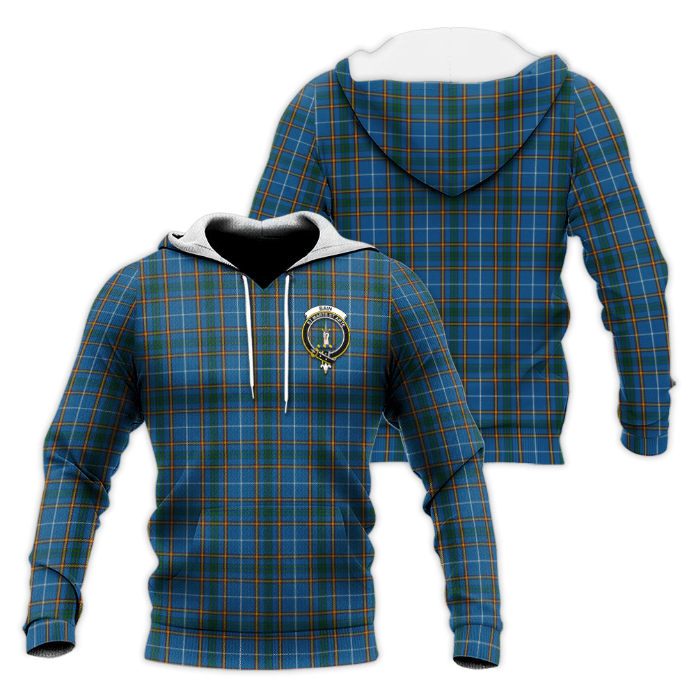 Bain Tartan Knitted Hoodie with Family Crest Unisex Knitted Hoodie - Tartanvibesclothing