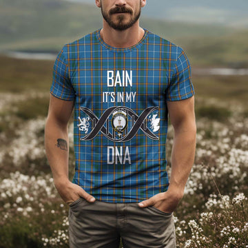 Bain Tartan T-Shirt with Family Crest DNA In Me Style