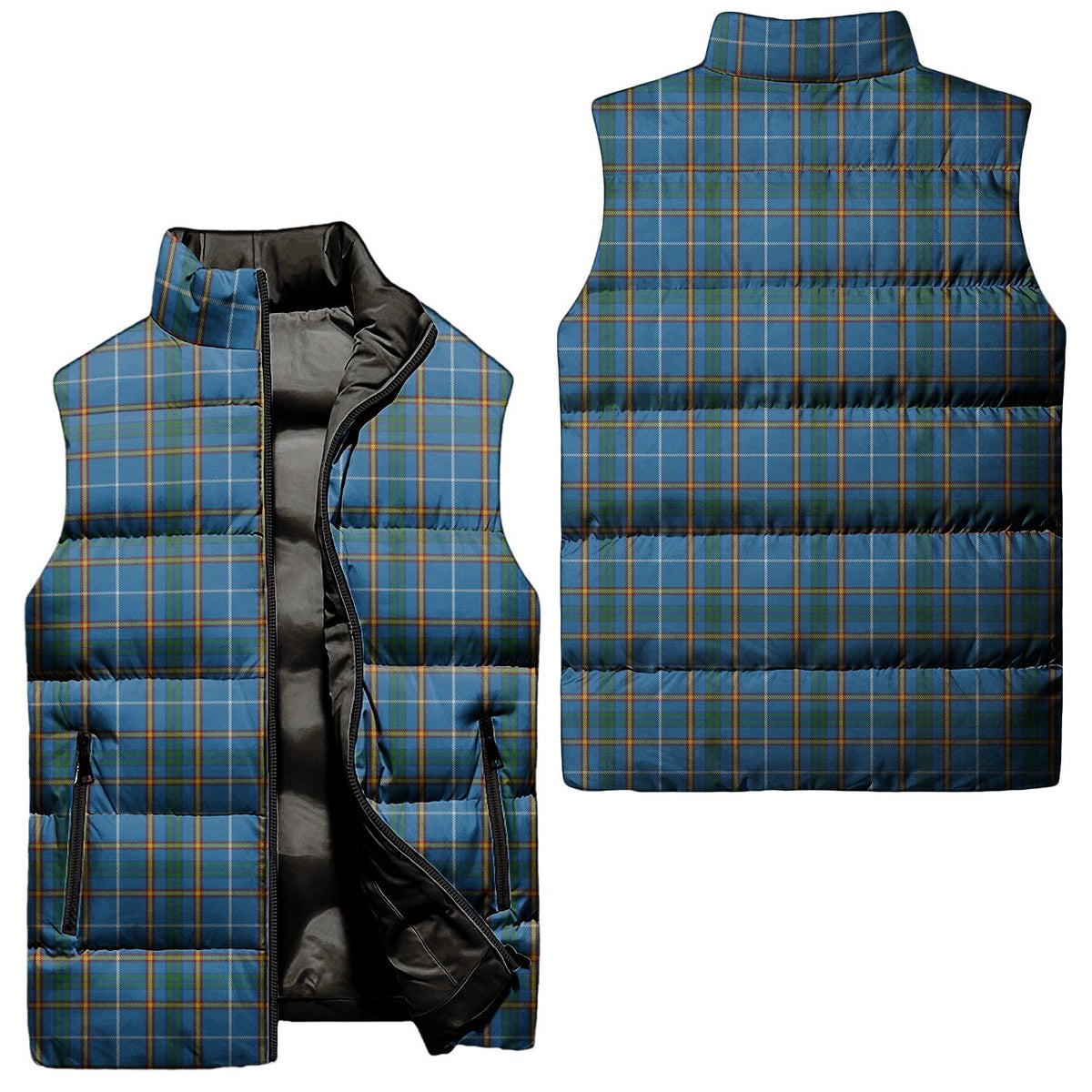 Bain Tartan Sleeveless Puffer Jacket Unisex - Tartan Vibes Clothing