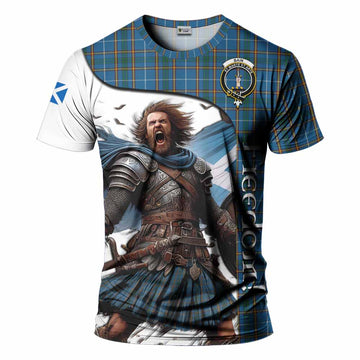 Bain Crest Tartan T-Shirt Inspired by the Freedom of Scottish Warrior