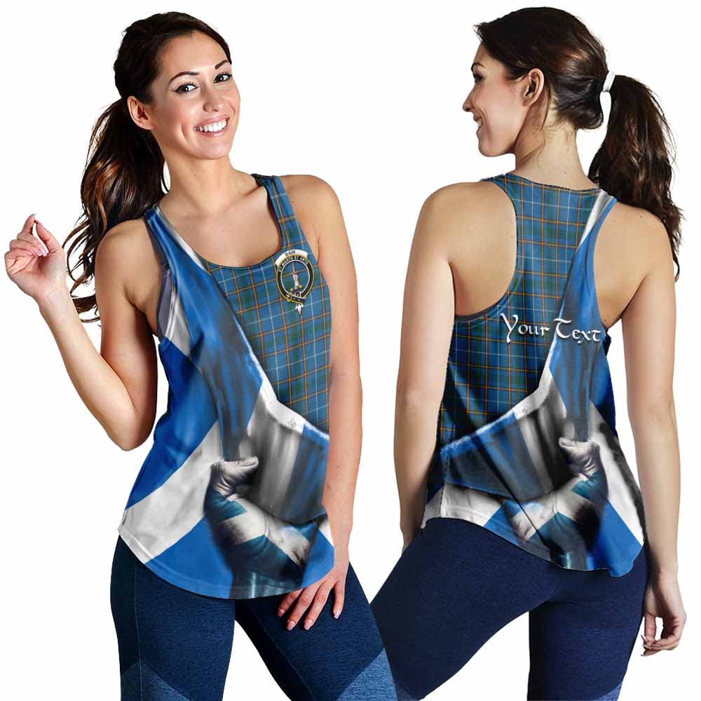 Tartan Vibes Clothing Bain Tartan Women's Racerback Tanks with Family Crest Scotland Patriotic Style