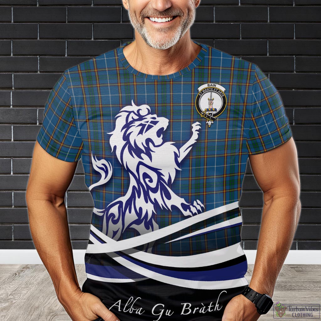 bain-tartan-t-shirt-with-alba-gu-brath-regal-lion-emblem