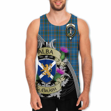 Bain Tartan Family Crest Men's Tank Top Lion Rampant Royal Thistle Shield Celtic Inspired Men - Tartan Vibes Clothing