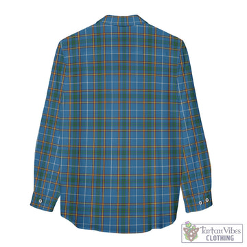 Bain Tartan Women's Casual Shirt with Family Crest