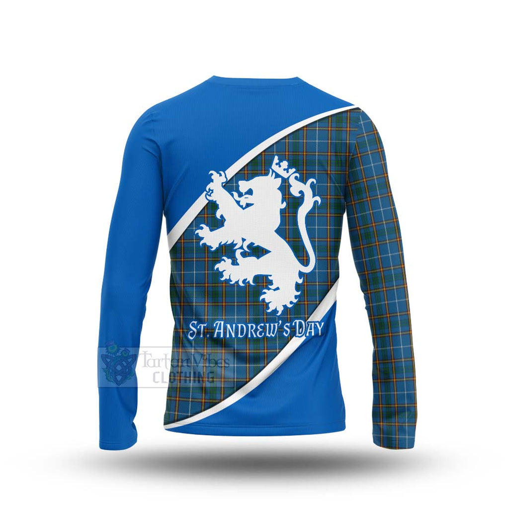 Tartan Vibes Clothing Bain Family Crest Tartan Long Sleeve T-Shirt Celebrate Saint Andrew's Day in Style