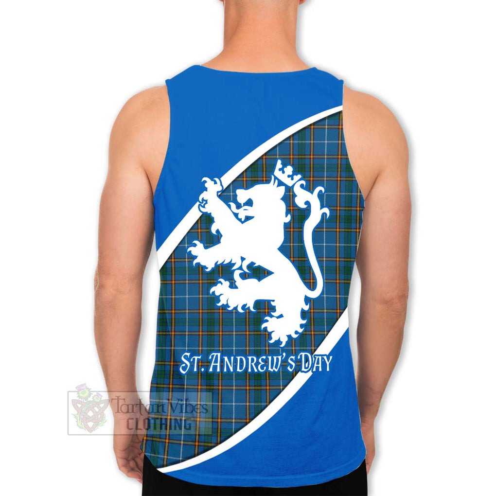 Tartan Vibes Clothing Bain Family Crest Tartan Men's Tank Top Celebrate Saint Andrew's Day in Style