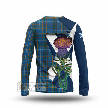 Bain Tartan Family Crest Long Sleeve T-Shirt Scottish Thistle Celtic Inspired - Tartan Vibes Clothing