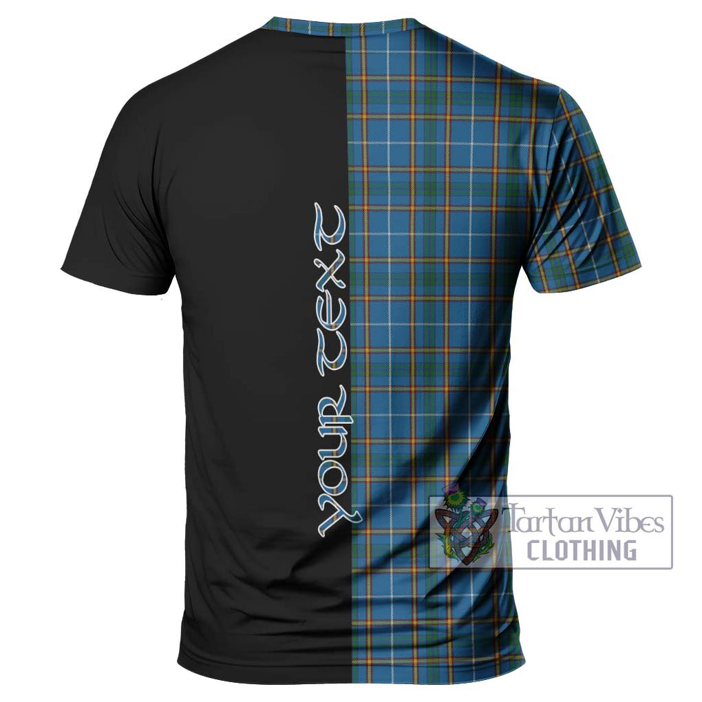 Bain Tartan T-Shirt with Family Crest and Half Of Me Style - Tartanvibesclothing Shop