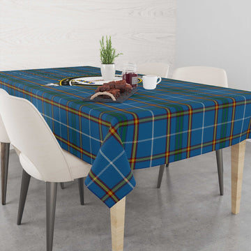 Bain Tartan Tablecloth with Family Crest